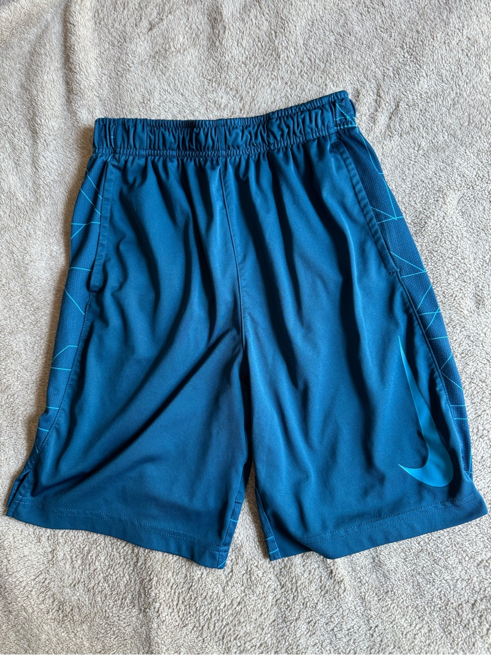 Nike Teal Blue Boys' Athletic Shorts